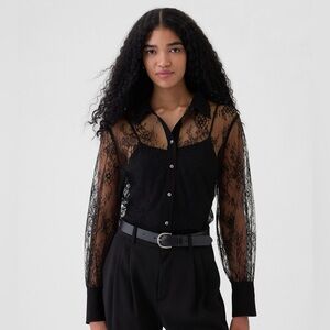 GAP Sheer Lace Classic Shirt